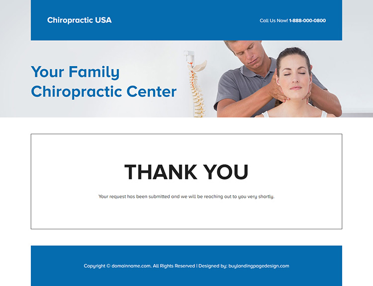 chiropractic therapy center responsive landing page