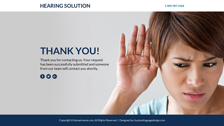 best hearing solutions lead funnel responsive landing page design