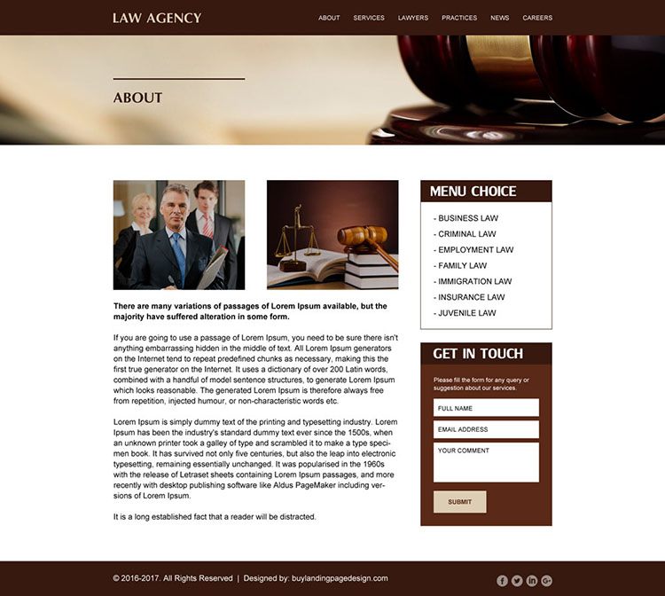 best law firm modern and clean website design