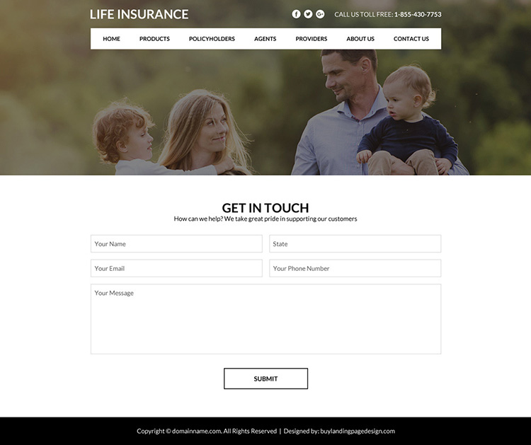 best life insurance policy responsive website design