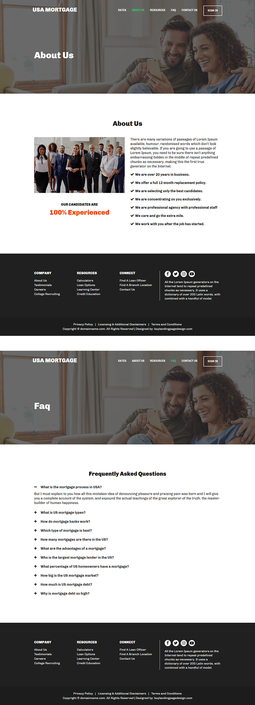 personal mortgage advisor responsive website design
