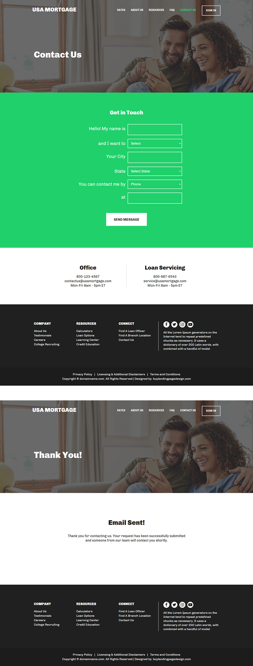 personal mortgage advisor responsive website design