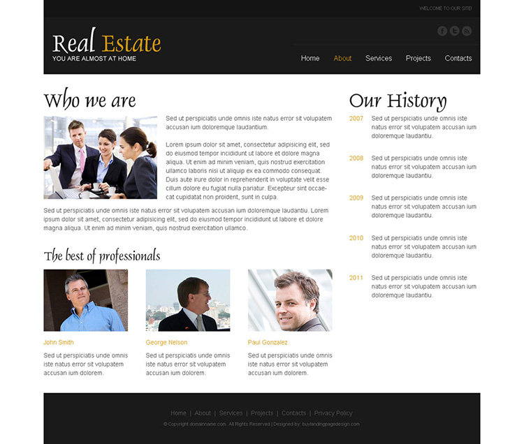 best real estate listing responsive website design