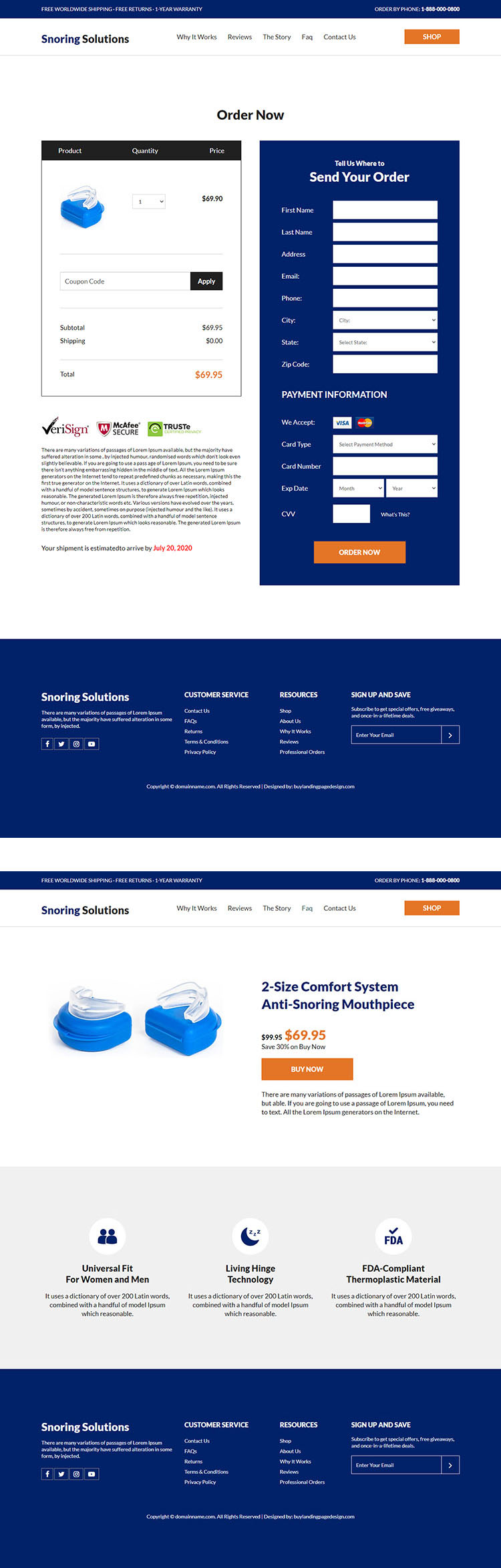 best anti snoring solution responsive website design