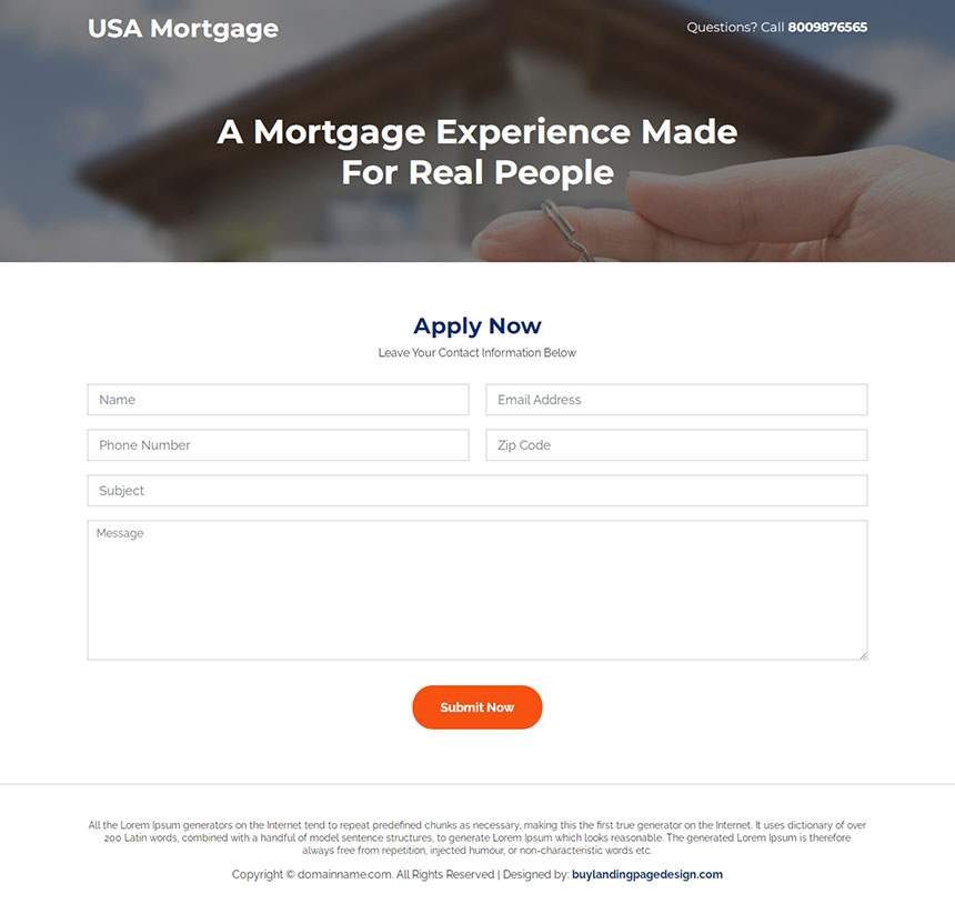 best mortgage brokers lead capture responsive landing page