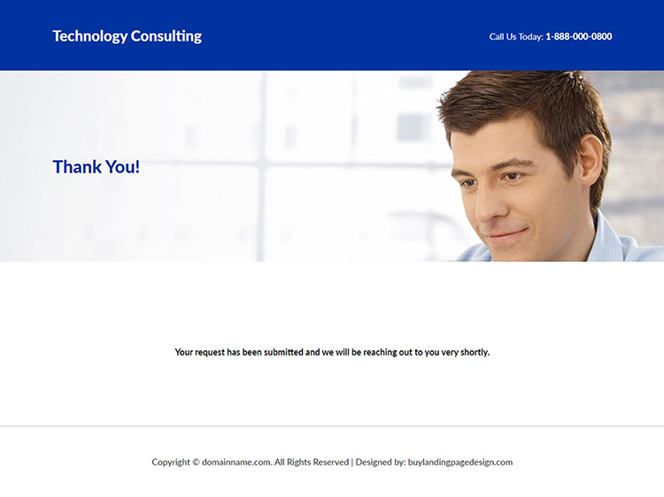 business consultation responsive landing page design