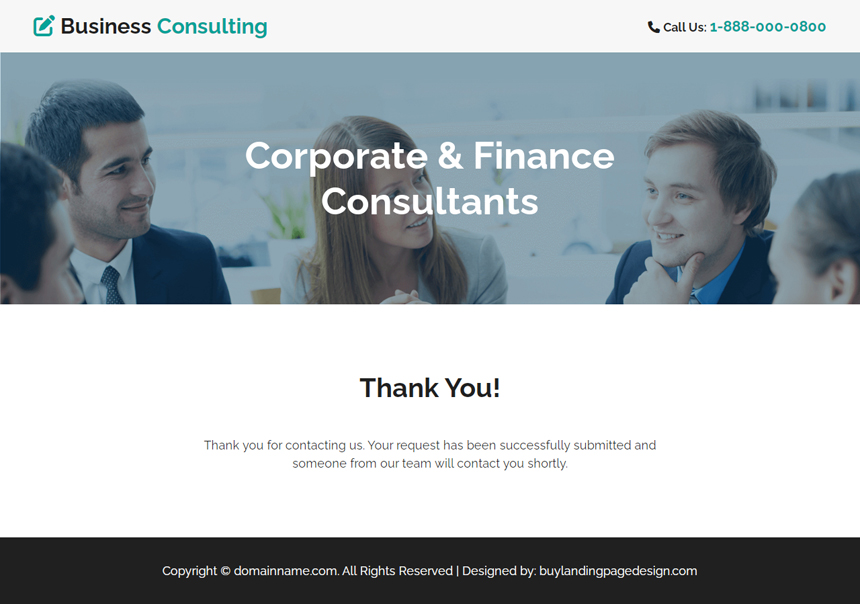 corporates and finance consultant responsive landing page
