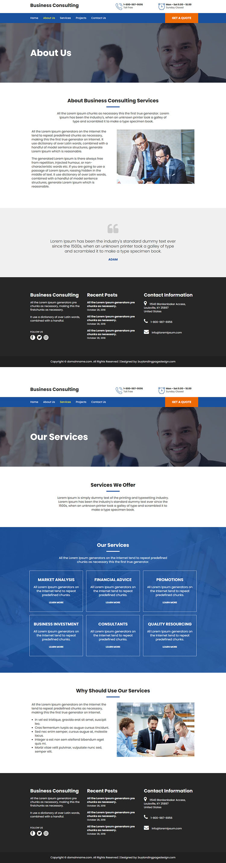 business consulting responsive website design