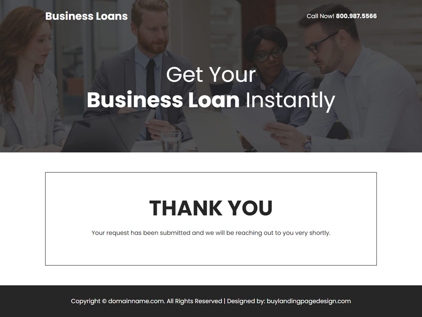 instant business loan responsive landing page