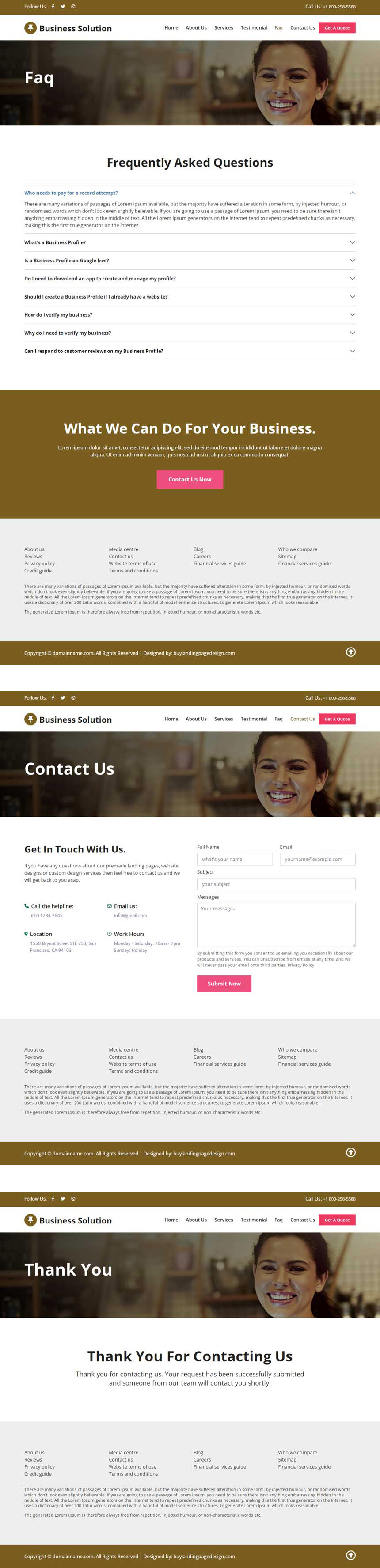 business funding solution responsive website design
