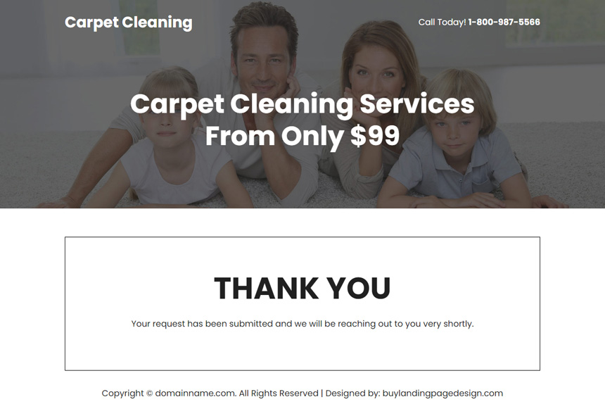 carpet cleaners responsive landing page