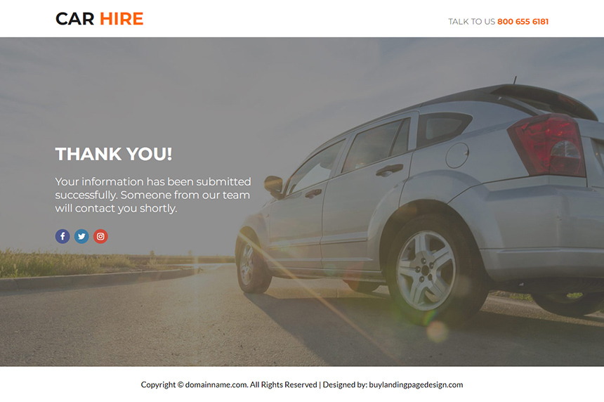 cheapest car hire services funnel design