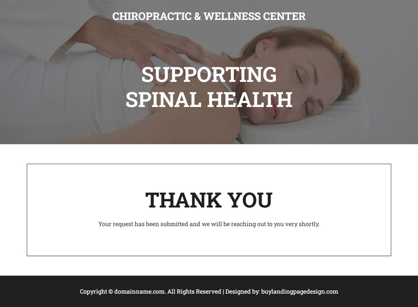 chiropractic and wellness center responsive landing page