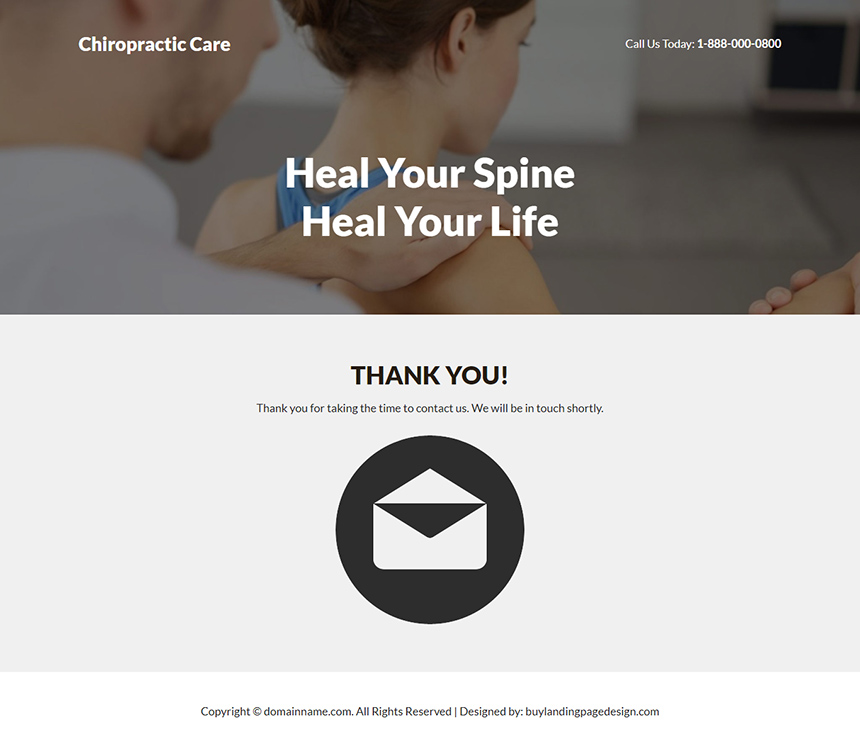 chiropractic care appointment booking responsive landing page