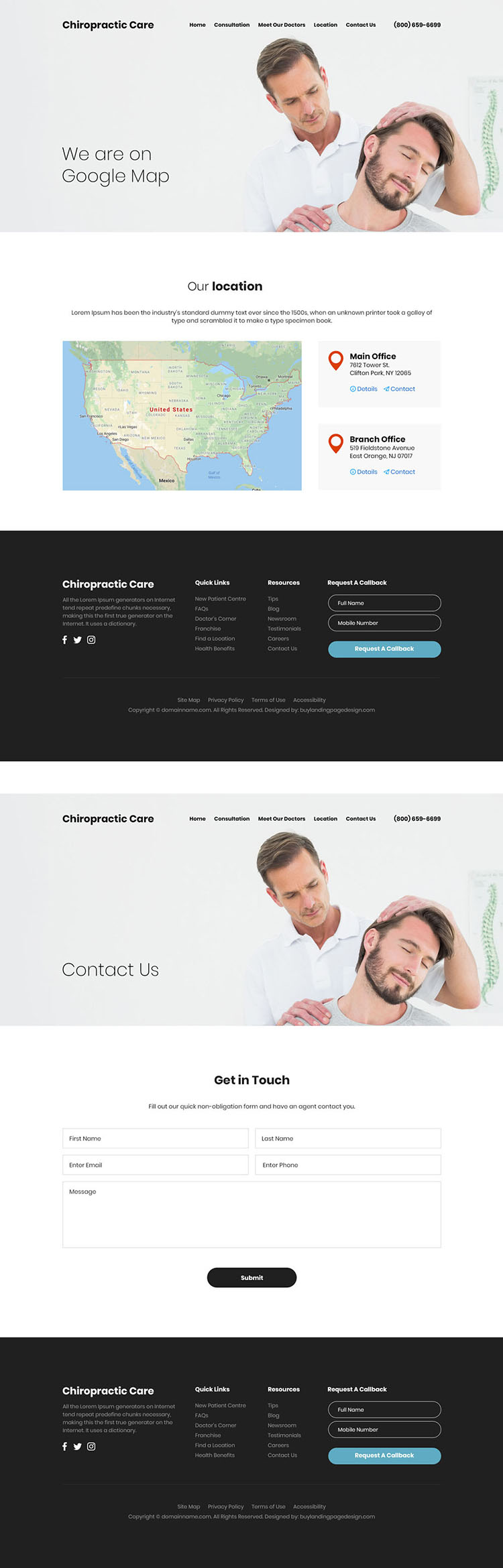 affordable chiropractic care responsive website design