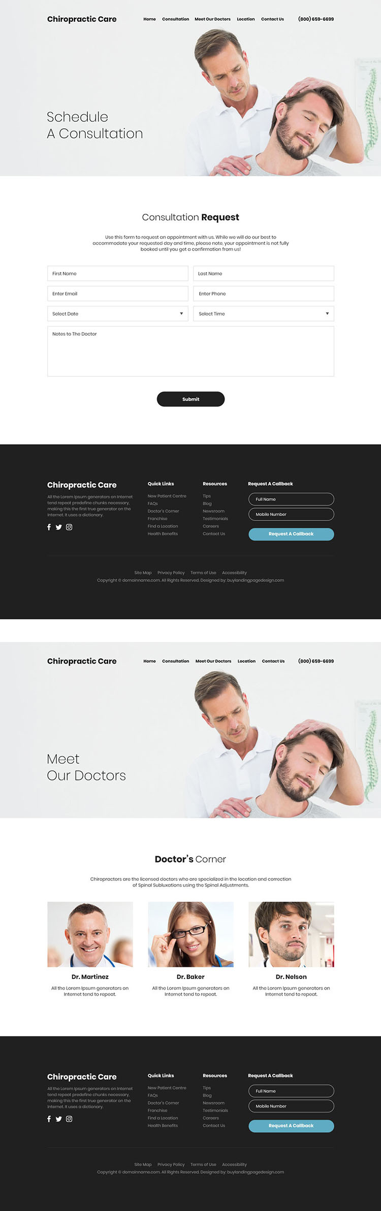 affordable chiropractic care responsive website design