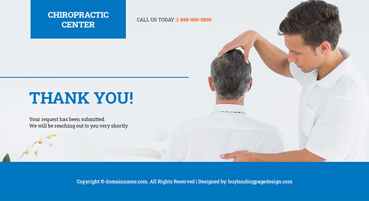 local chiropractors appointment booking responsive landing page