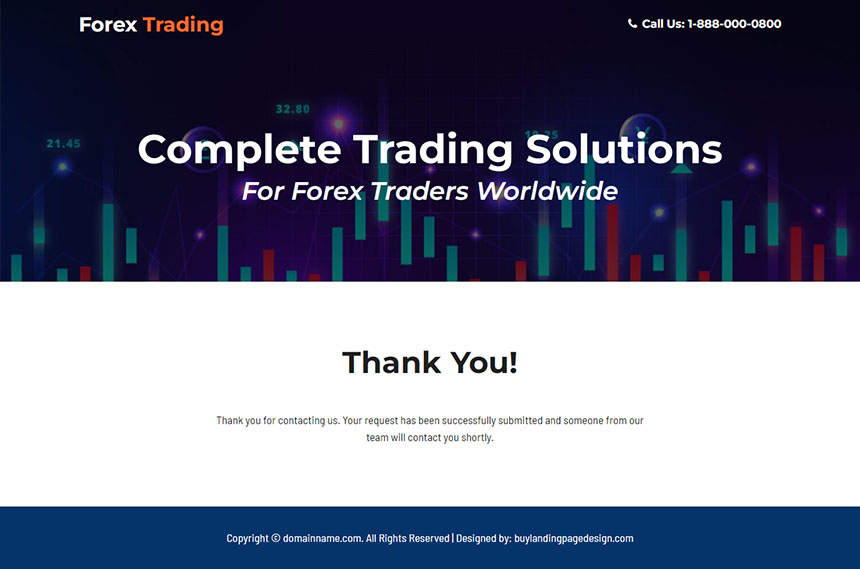 complete trading solutions responsive landing page