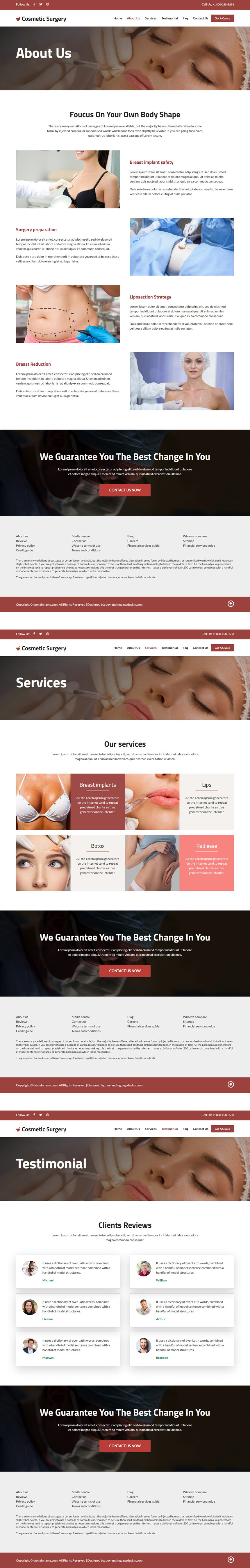 cosmetic plastic surgery procedures responsive website design