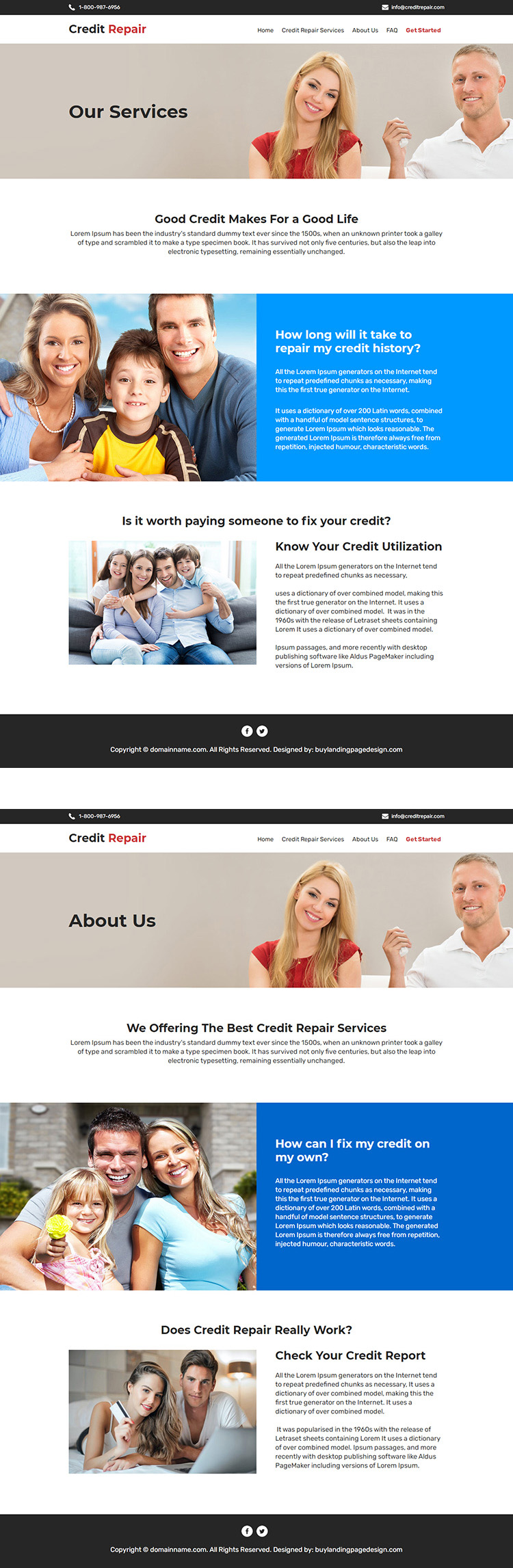 credit repair companies professional website design