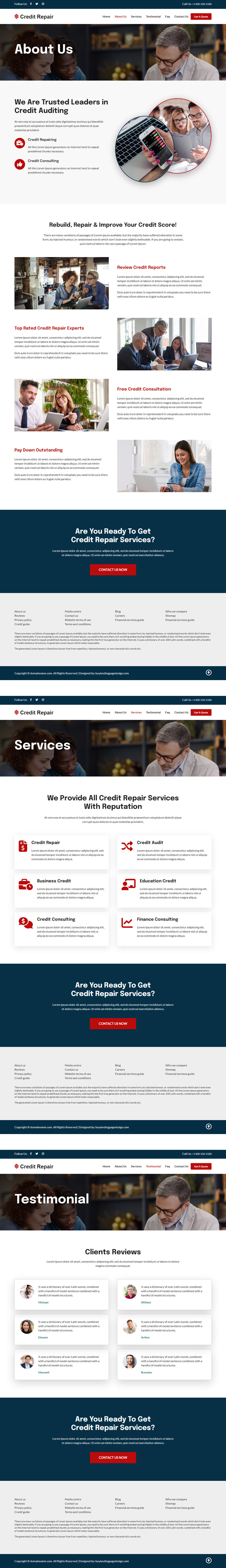 professional credit repair service responsive website design