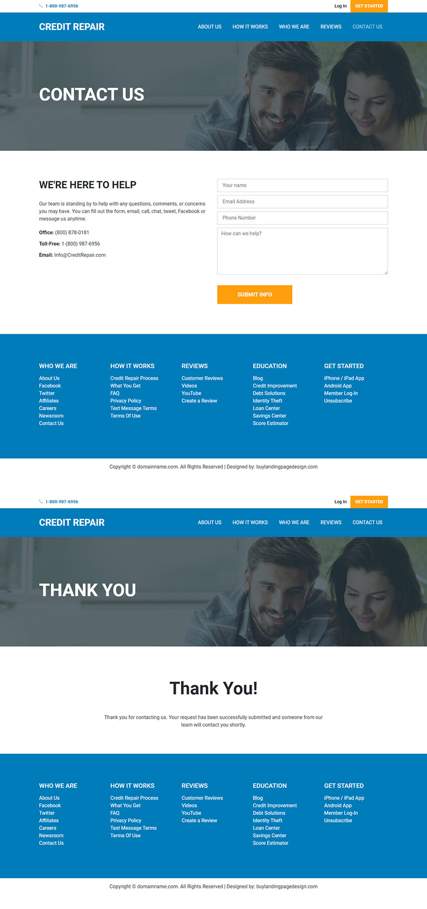 credit repair specialist responsive website design