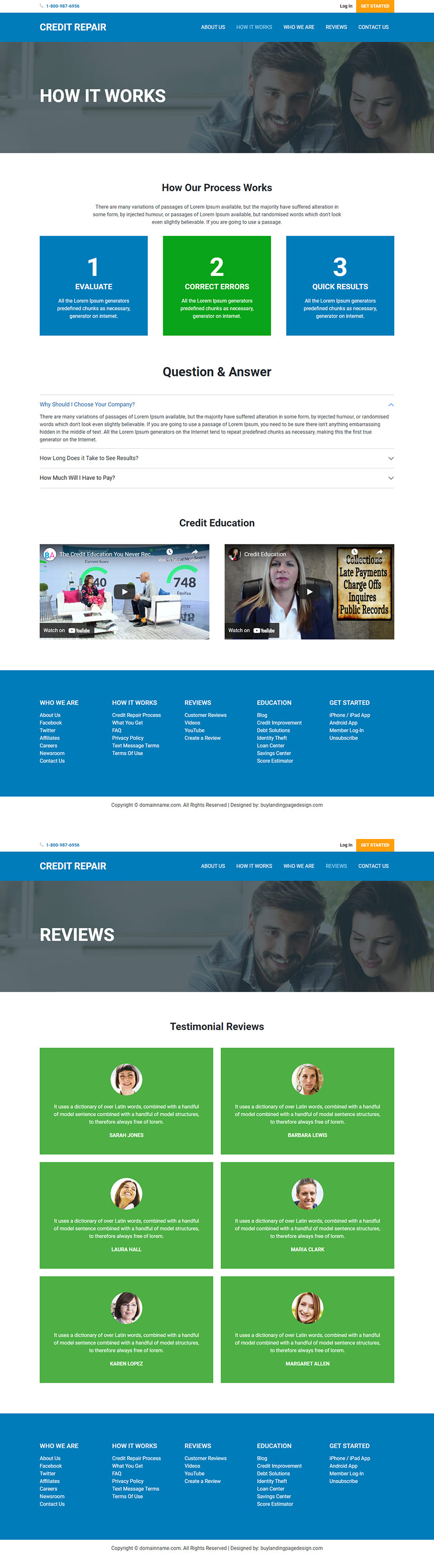 credit repair specialist responsive website design