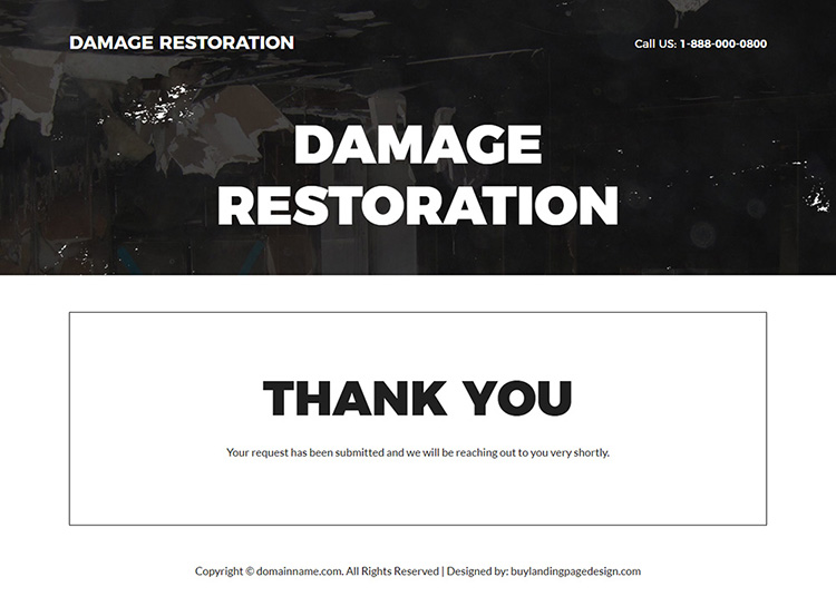 property restoration and repair experts landing page