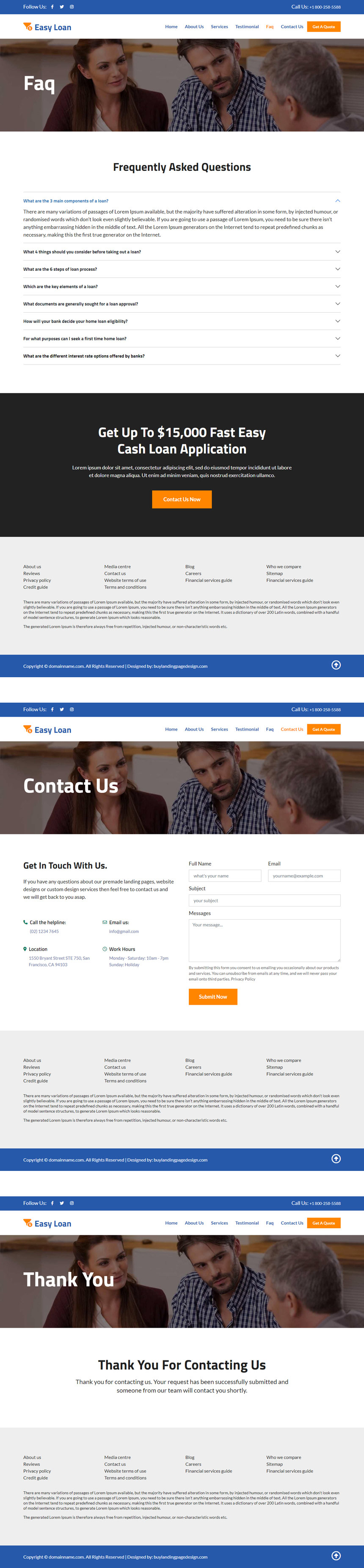 quick loan online application responsive website design