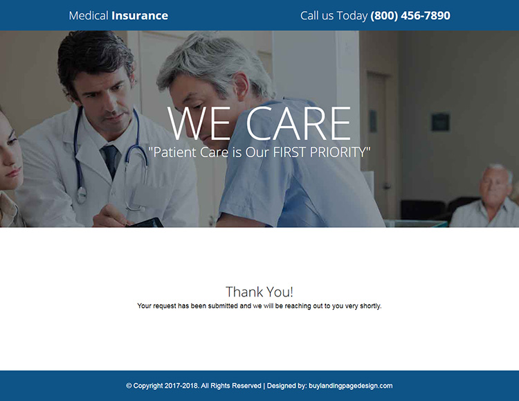 easy medical insurance quote responsive landing page