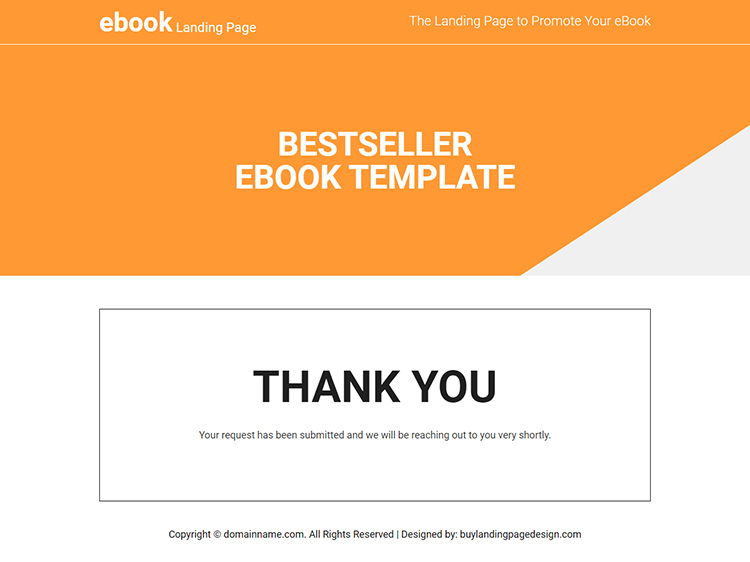 eBook selling lead capture responsive landing page design