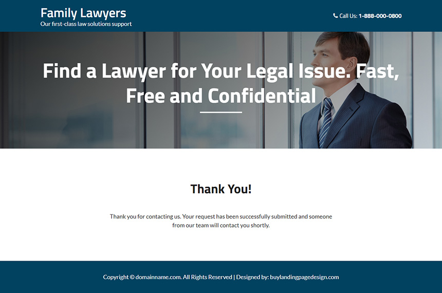 family lawyer free consultation landing page