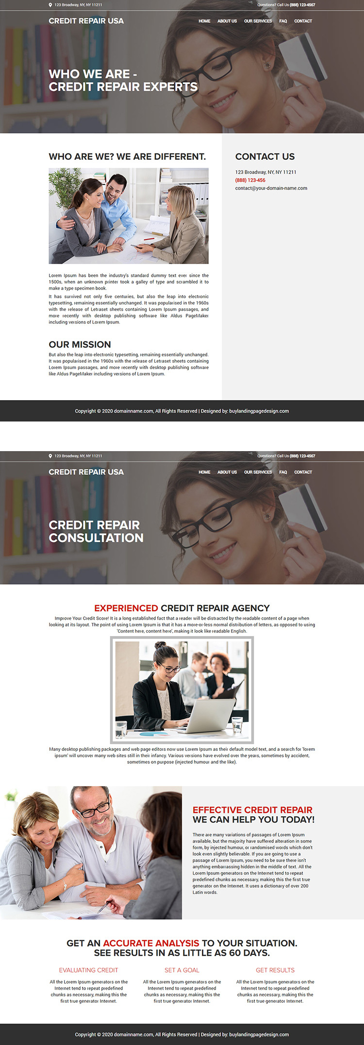 fast and easy credit repair service responsive website design