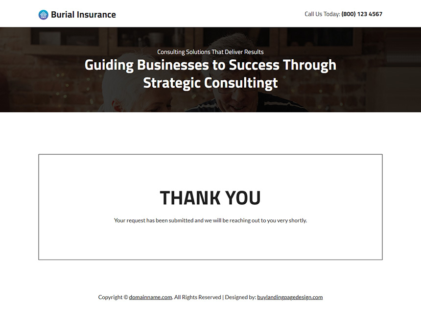 funeral insurance service responsive landing page