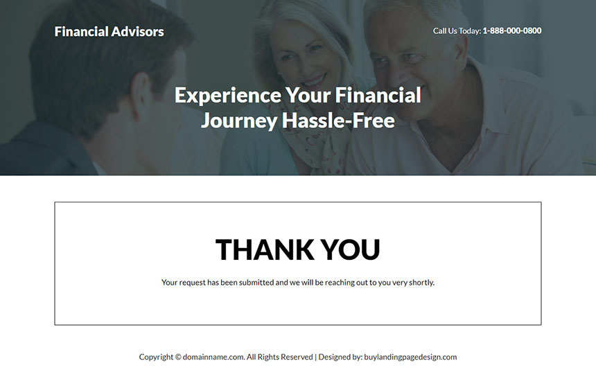 financial advisor lead capture responsive landing page