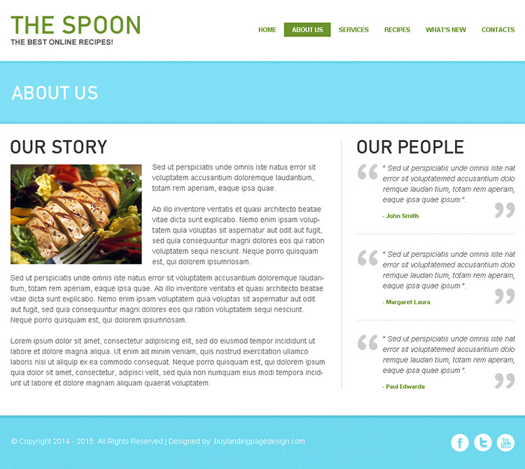 attractive and appealing best online recipes html website template