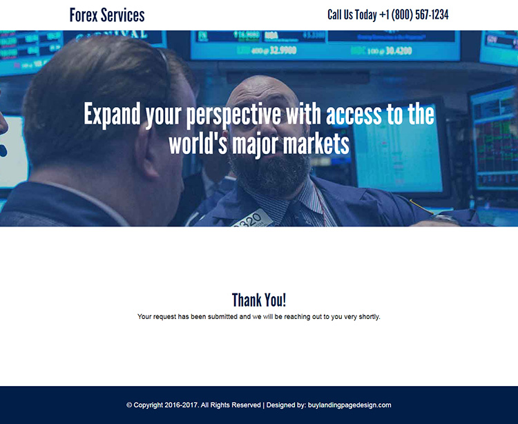 forex market access sign up capturing responsive landing page