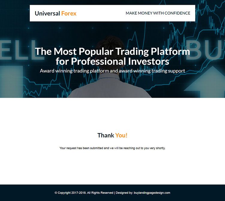 responsive forex trading strategies landing page design