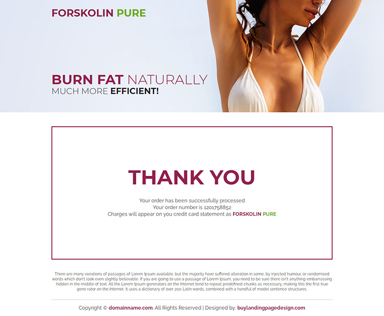 forskolin extract capsules selling responsive landing page design