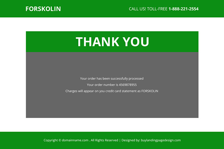 forskolin weight loss product selling responsive landing page