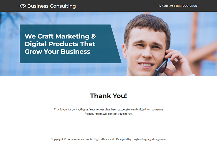 professional business consulting service responsive landing page