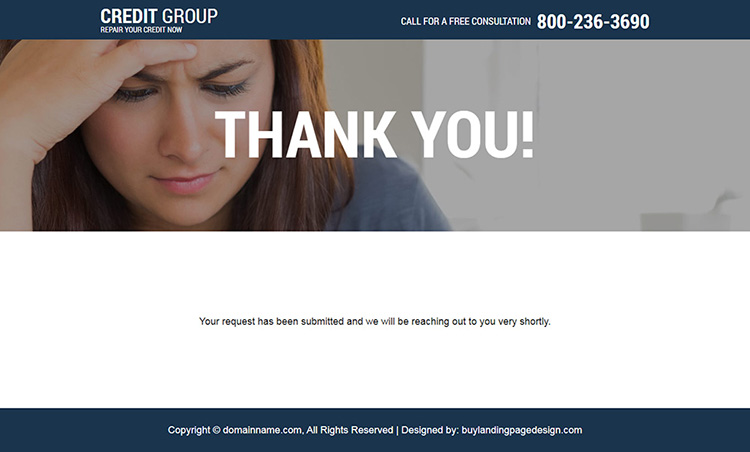 free credit repair consultation responsive lead gen landing page