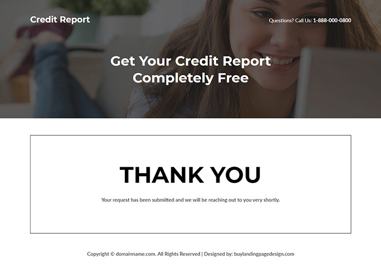 free credit report and score professional landing page