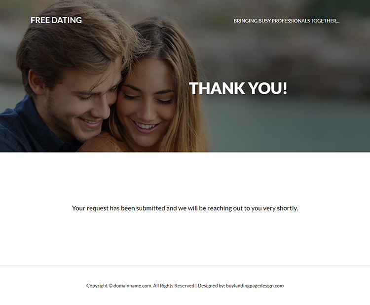 free dating sign up capturing bootstrap landing page design