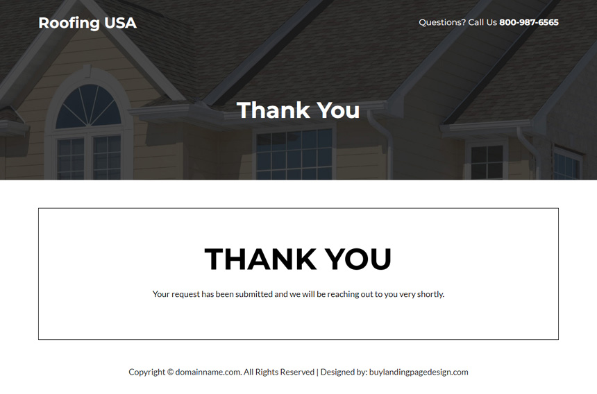 free roof inspections lead capture landing page