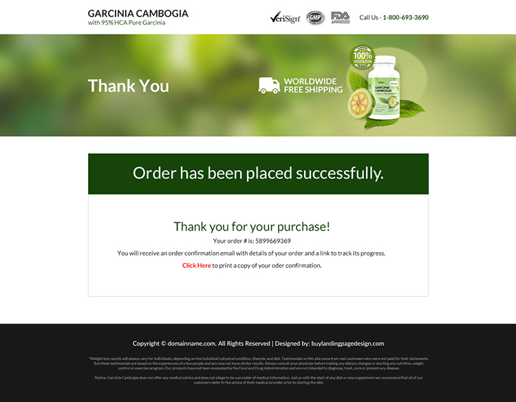 garcinia cambogia extract selling responsive landing page