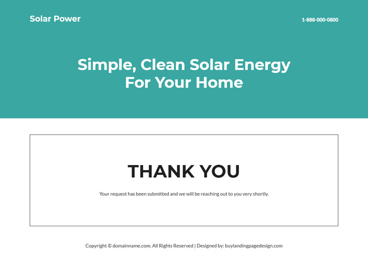 quality solar energy solutions responsive landing page
