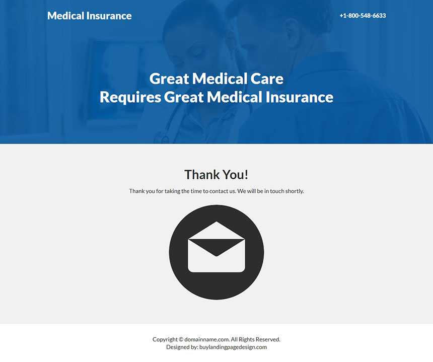 best medical insurance coverage responsive landing page