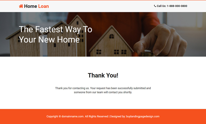 fast and easy home loan landing page design