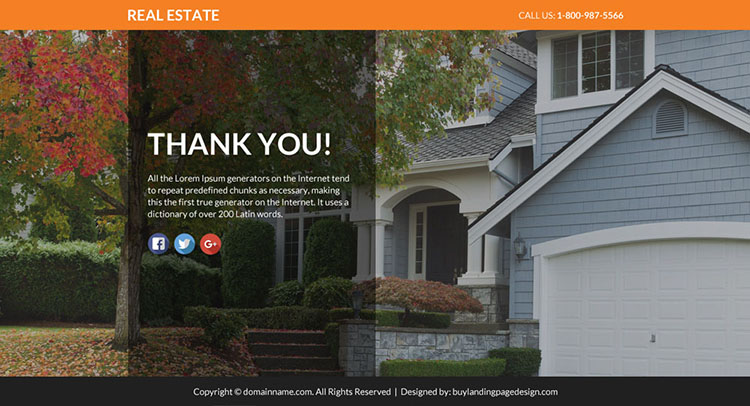 real estate lead funnel responsive landing page